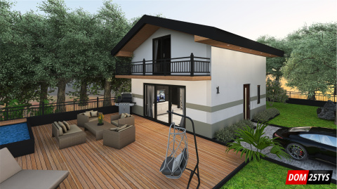 PROJEKT DOMU 50M² “REKREACYJNY” Z BALKONEM PROJEKT DOMU 50M² “REKREACYJNY” Z BALKONEM