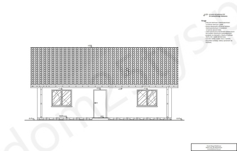 Projekt 70 m2"Adaś 2" MIESZKALNY na Pozwolenie/Zgłoszenie 7x10 2 pokoje Odbicie lustrzane