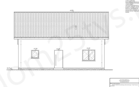 Projekt 70 m2"Adaś 2 z poddaszem MIESZKALNY "ODBICIE LUSTRZANE" na Zgłoszenie/pozwolenie