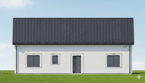 Projekt 98 m2"Adaś XL z poddaszem" ODBICIE LUSTRZANE