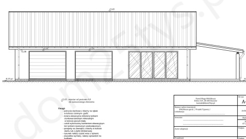 Projekt garażu WAGHouse z wiatą