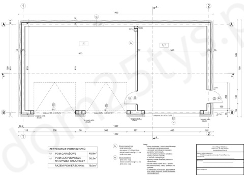 Projekt garażu WAGHouse z antresolą